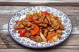 Свинина рубленая в кляре с болгарским перцем и луком (250 гр.)