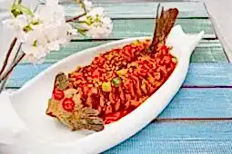 Банкетный карп без костей под кисло-сладким соусом