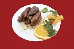 Жареная говядина маринованная в луке (200 гр.)